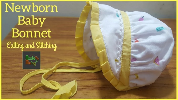 Newborn Baby Bonnet.Cap Cutting and Stitching in Hindi