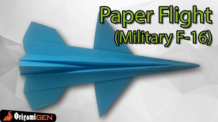 Origami Paper Military F16 Flight
