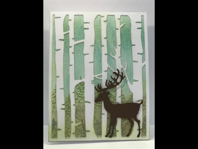 Quick Forest Card Using a Die From Maymay
