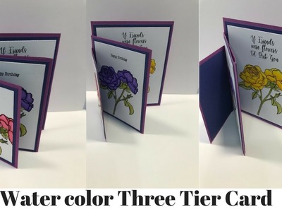 Watercolor Triple Tier Card