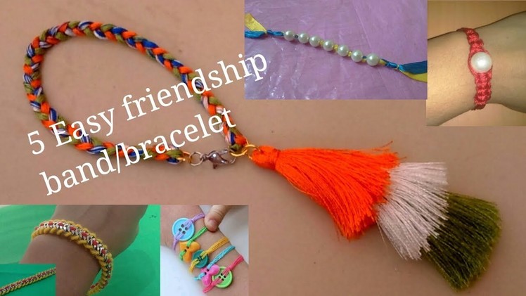 5 Easy friendship band.Bracelet||How to make friendship band at home||Handmade Friendship bracelet
