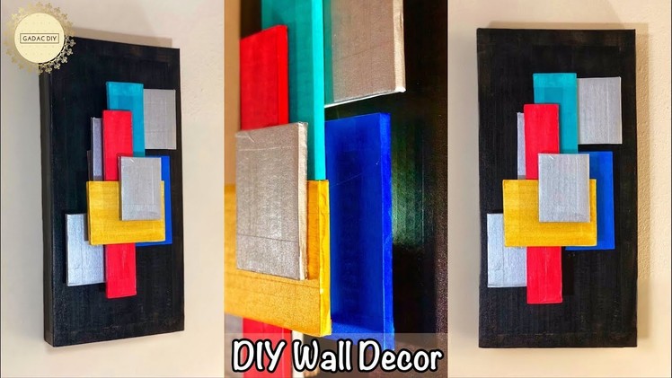 Abstract Wall Decor| Wall Hanging Craft Ideas| gadac diy| Unique Wall Hanging| cardboard wall decor