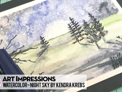Ai Watercolor - Night Sky by Kendra Krebs
