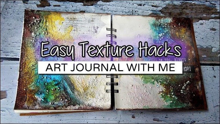 Art Journal with me: Make Easy Textures (tips & tricks 2018) ✩ ShiraStudio