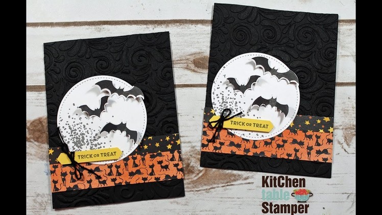Batty Halloween Card Tutorial with Marisa at Kitchen Table Stamper