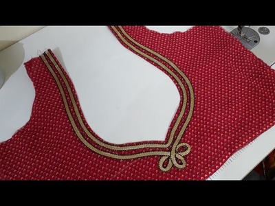 Beautiful Blouse Design Attached With Lase||Easy Method
