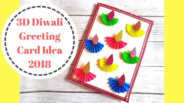 Beautiful Greeting Card for Diwali - Handmade Diwali Card | Latest Card Ideas | 3D Diwali Card