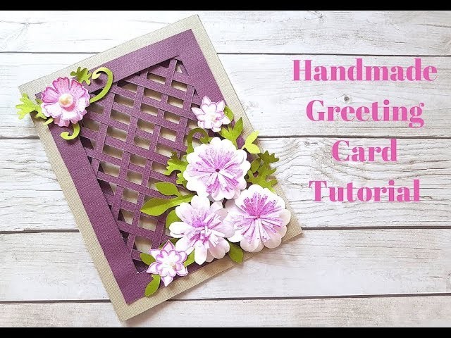 Beautiful Handmade Greeting Card for Birthday.Anniversary.Festivals - DIY Weaving Card Idea