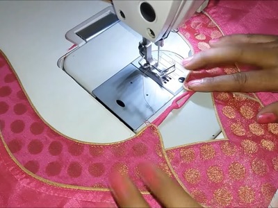 Cotton Saree Blouse Design Cutting And Stitching|2018