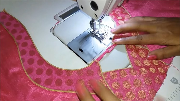 Cotton Saree Blouse Design Cutting And Stitching|2018