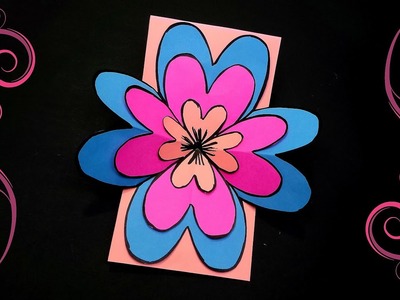 Diy flower pop-up card - Gift idea - Greeting card making