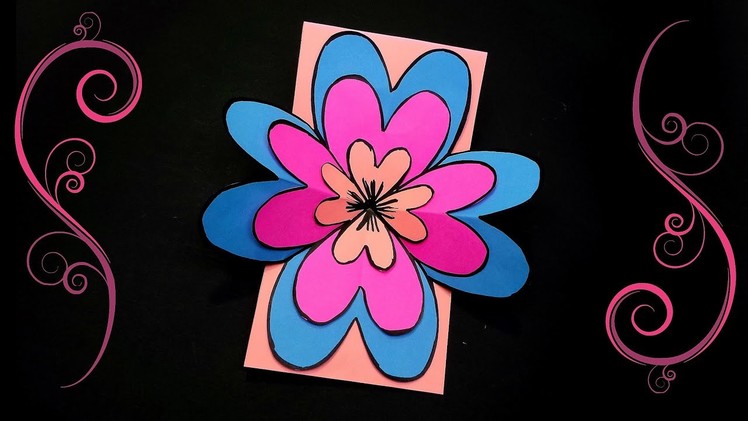Diy flower pop-up card - Gift idea - Greeting card making