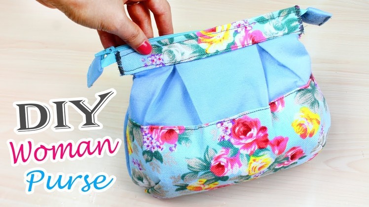 DIY PURSE BAG CUTE DESIGN FROM SCRATCH EASY. Zipper Bag