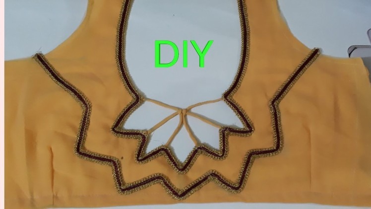 Easy And Simple Blouse Back Neck Design Cutting And Stitching
