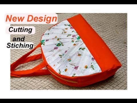 EASY.  cutting stitching of handmade handbag.shopping bag. mini travel bag with zipper
