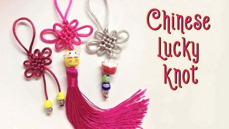 Easy way to make Chinese lucky knot - most popular and old macrame patter - thắt nút đồng tâm