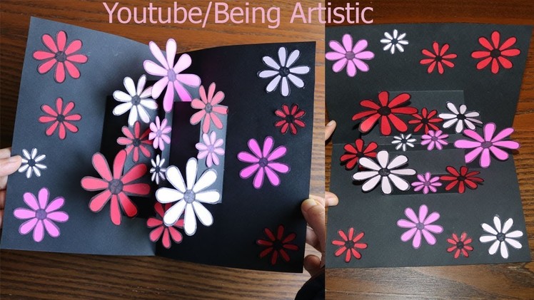 Easy Way To Make  Flower Pop up Card 12-Paper Crafts-Handmade Craft
