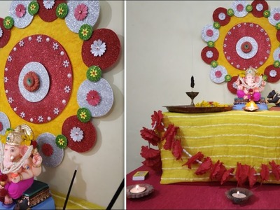 Ganpati Decoration ideas for Home,easy Ganesh Decoration ideas,eco friendly Ganesh Chaturthi 2019