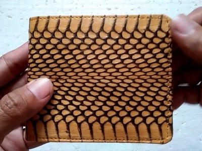 Genuine Cobra Snakeskin Leather Wallet Brown
