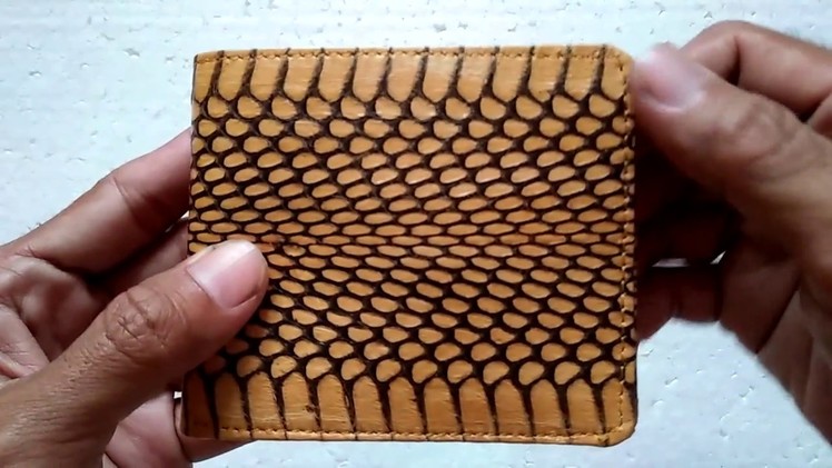 Genuine Cobra Snakeskin Leather Wallet Brown