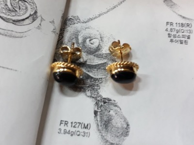 Handmade earrings 18k gold super beautiful