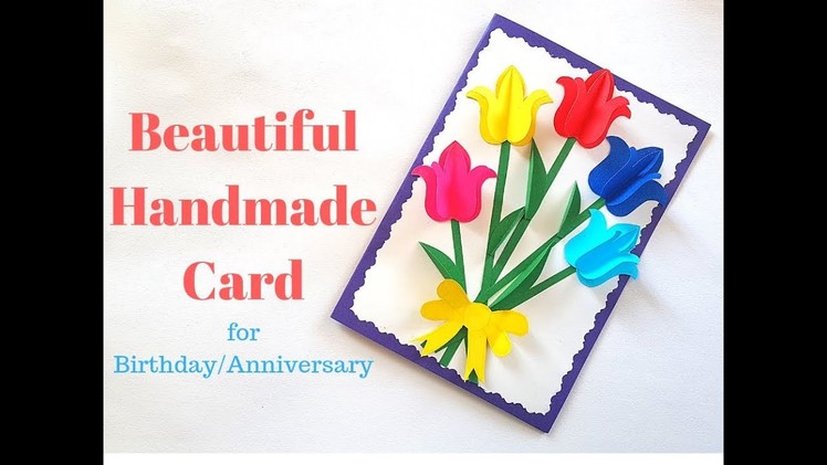 Handmade Greeting Card for Birthday.Anniversary - Easiest Card Ever | Complete Tutorial