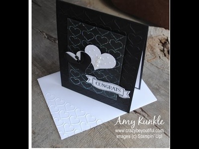 Heat and Stick Powder and Embossing Folder Stamping (ft. Stampin' Up! products)