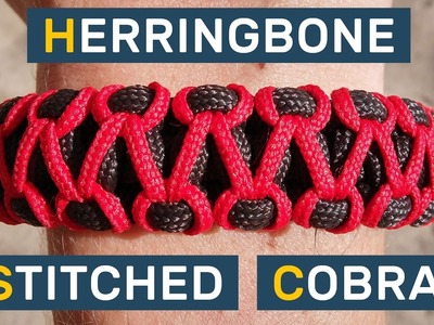 Herringbone Stitched Cobra Paracord Bracelet without buckle