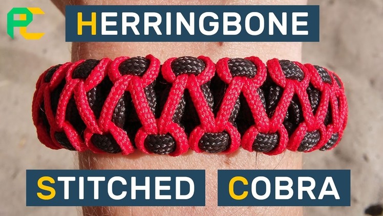 Herringbone Stitched Cobra Paracord Bracelet without buckle