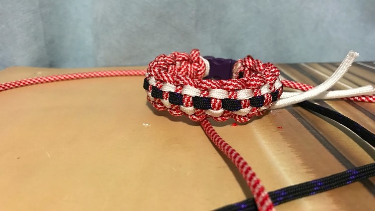 How to make "3 Color Checkerboard" Paracord Bracelet