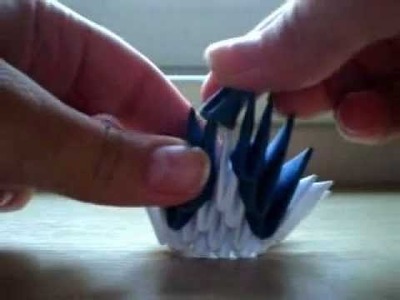 How to make 3d origami peacock