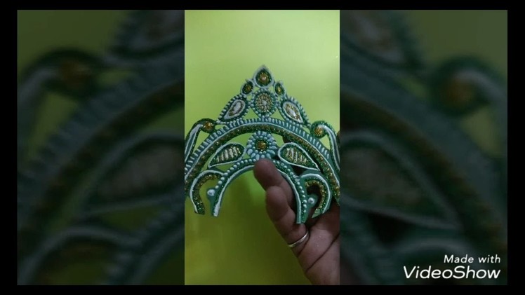 How to make a bengali style mukut without stones and threads.