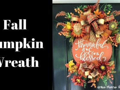 How to Make a Fall Wreath - Whimsical Fall Pumpkin Wreath