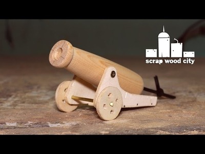 How to make a mini wooden toy canon