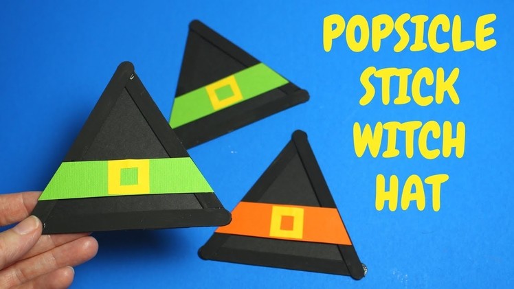 How to Make a Popsicle Witch Hat | Halloween Crafts for Kids