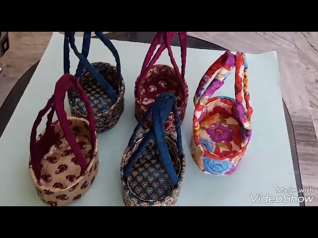 How to make beautiful bags with waste 'BRU" powder  boxes