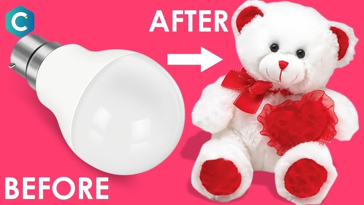 How to Make Teddy Bear with Cotton & Bulb | Teddy Bear Making with Cotton | #Teddybear #Cotton