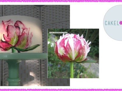 How to Paint on Cake :  Peony Flower Free-Hand