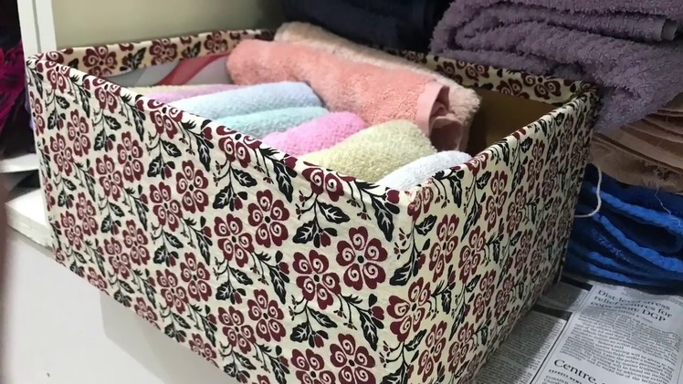 How to Reuse cardboard boxes into storage basket