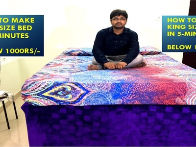 How to Turn Cardboard Into King SIZE Bed in 5-Minutes at Home|| World Cheapest bed