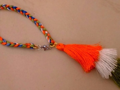 Indian Tricolor Bracelet|Silk thread tassel bracelet|Tricolor Bracelet for independence day
