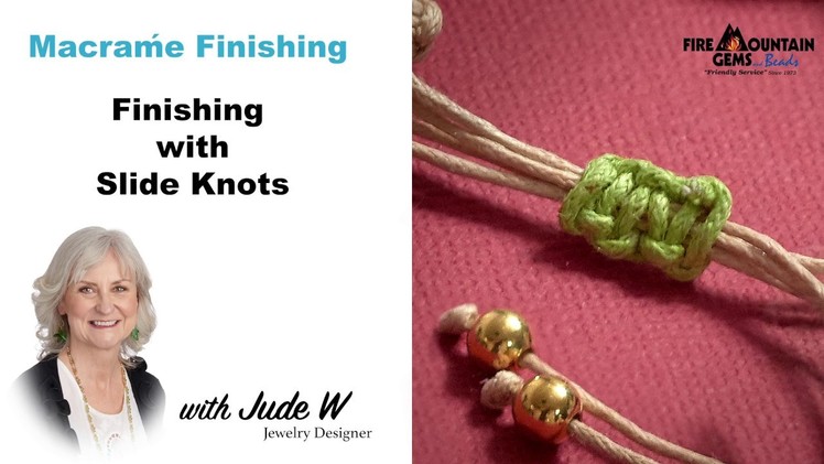 Macramé Finishing Techniques: Finishing with Slide Knots