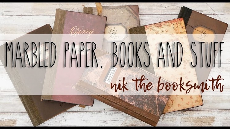 Marbled papers and Books and stuff!