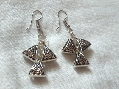 Oxidised new design earrings making at home