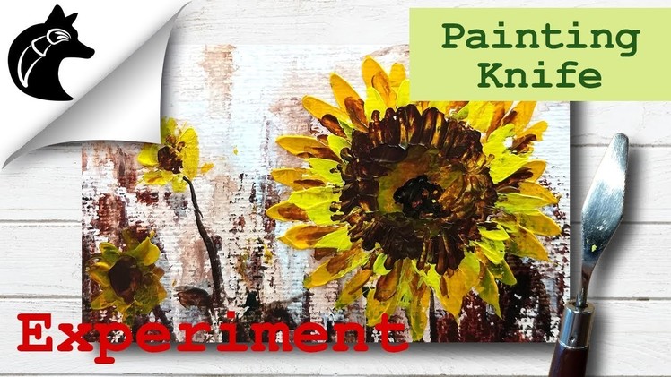 Painting a Sunflower with Palette knife