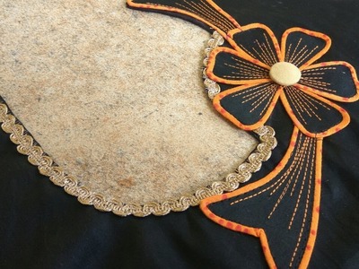 Patch work neck design at home