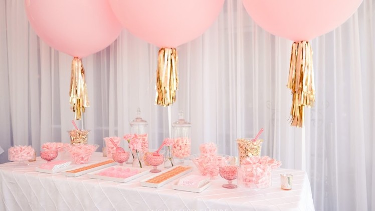 Peony Pink + Champagne Gold Candy Bar, styled by Enchanted Empire