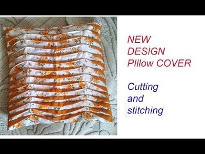 Pleated envelope cushion cover cutting and stitching.pillow cover. best use of cloths