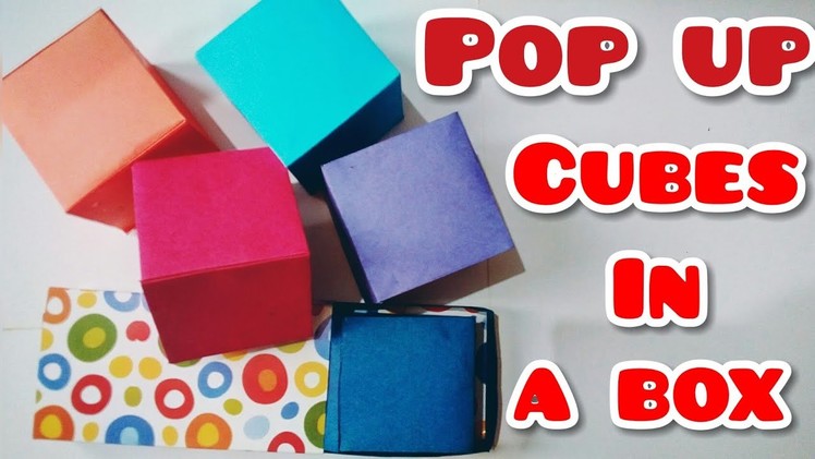 Pop Up Cubes In A Box | Pop Up Card Tutorial | Catchy Crafts