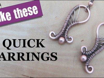 Quick Wire Wrapped Earrings